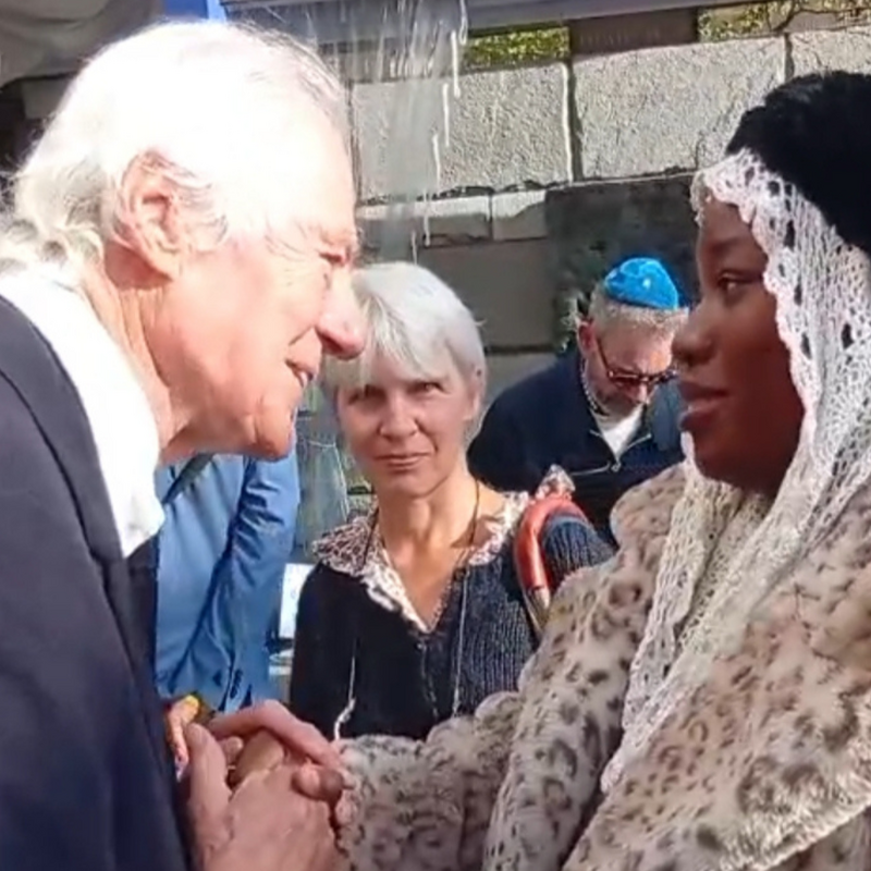 Princess Akosua and Eric de Rothschild, president of Mémorial de la Shoah Paris and Drancy